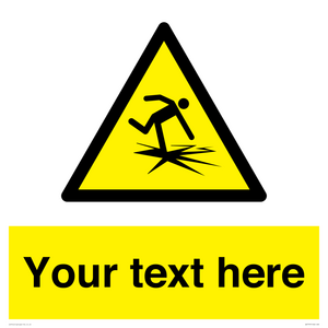 Custom warning thin ice